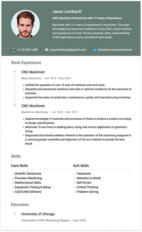 cnc machine operator cv sample|cnc machinist resume template.